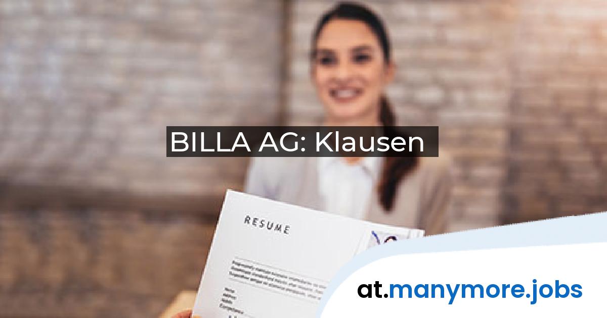 BILLA AG: Klausen | manymore.jobs