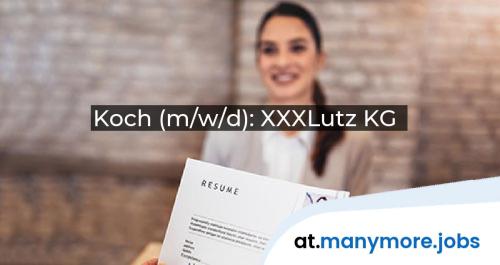 Koch (m/w/d): XXXLutz KG | manymore.jobs