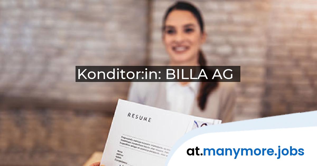 Konditor:in: BILLA AG | manymore.jobs