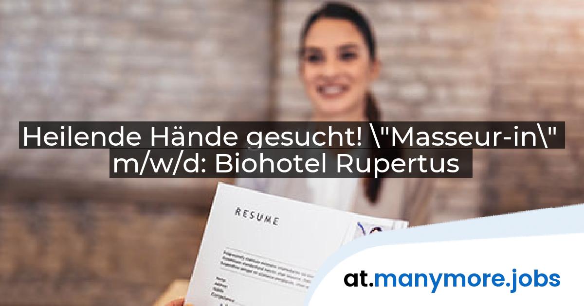 Heilende Hände gesucht! \