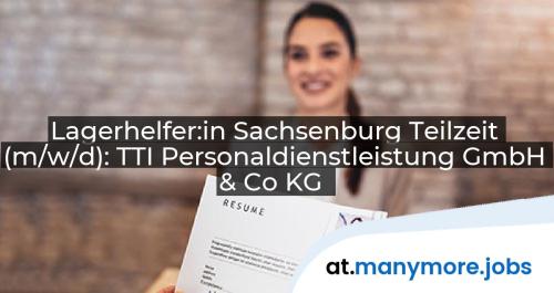 Lagerhelfer:in Sachsenburg Teilzeit (m/w/d): TTI Personaldienstleistung GmbH & Co KG | manymore.jobs