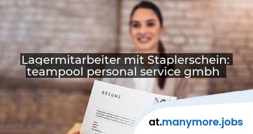 Lagermitarbeiter mit Staplerschein: teampool personal service gmbh | manymore.jobs