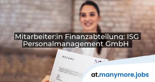 Mitarbeiter:in Finanzabteilung: ISG Personalmanagement GmbH | manymore.jobs