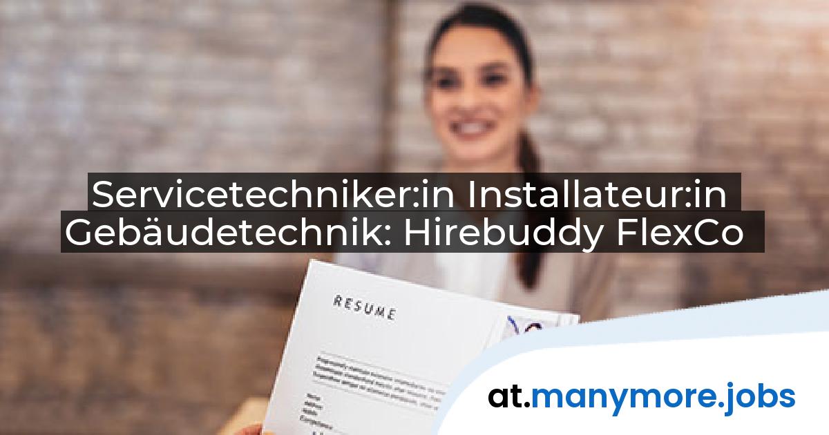 Servicetechniker:in Installateur:in Gebäudetechnik: Hirebuddy FlexCo | manymore.jobs