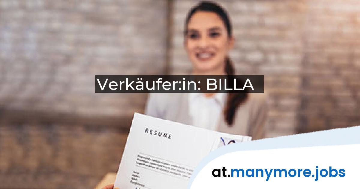 Verkäufer:in: BILLA | manymore.jobs